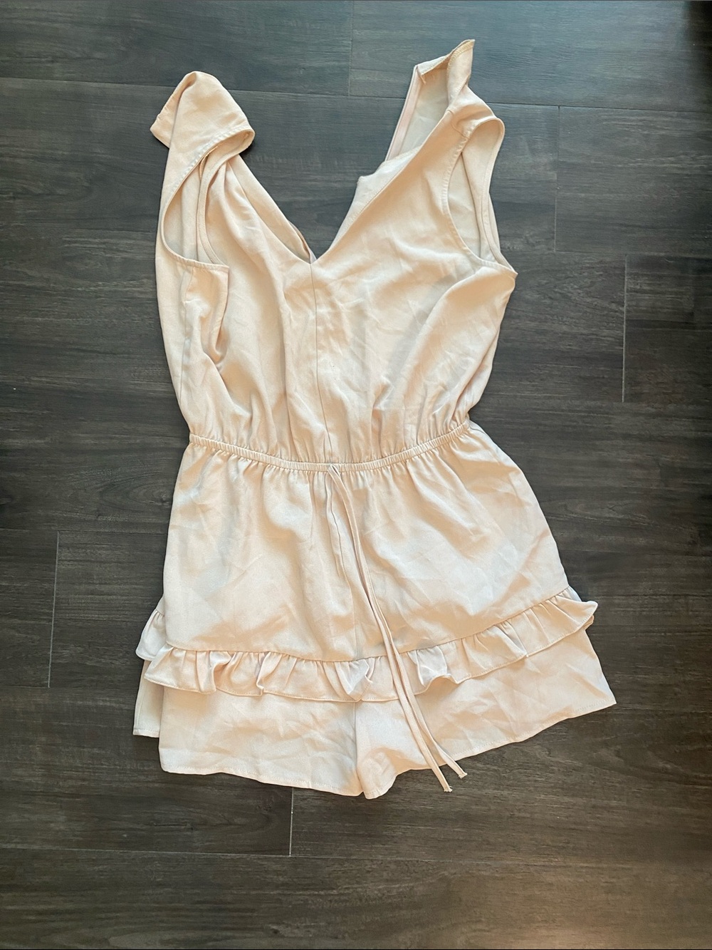 Amazon Cream Ruffle Romper